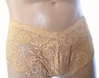 Man Lingerie, Men Panties, Men's lace panties, Men's Lace Shorts, Boxers lace, Men's panties handmade