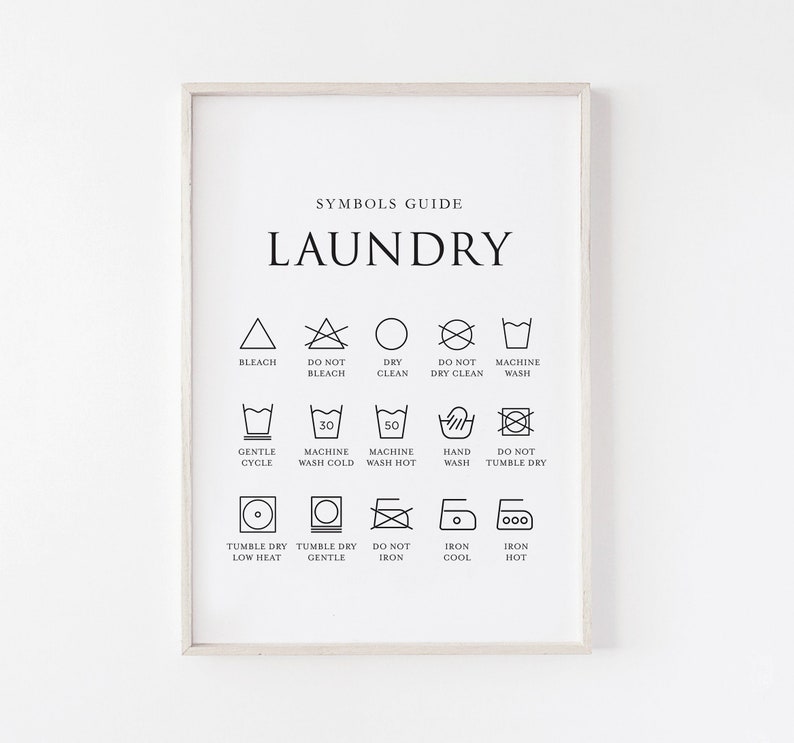Laundry Care Sign Laundry Sign Laundry Symbols Printable Laundry Room Art Laundry Instructions Laundry Symbols Sign Laundry Room Decor Art Collectibles Prints Delage Com Br