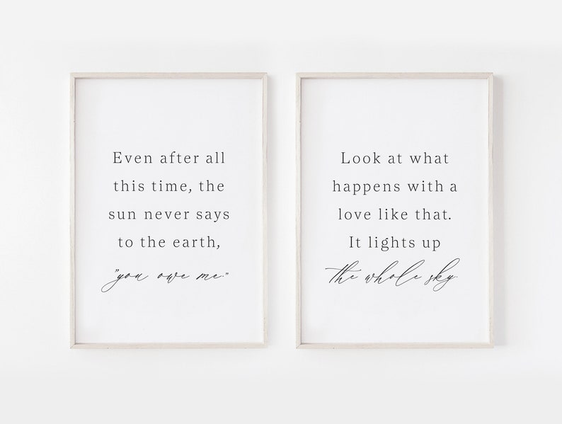 Even After All This Time Quote Even After All This Time Print Set Hafiz Quote Inspirational | Etsy