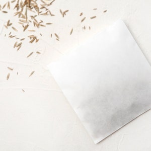 25 mini buste per semi di fiori - 6 x 6 cm / 8 x 8 cm in bianco - fai da te - SALDI