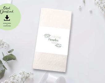 Tissues for happy tears / Wedding / Christening / Instant download / Print your own tissues / DIY / PDF --- Design 03