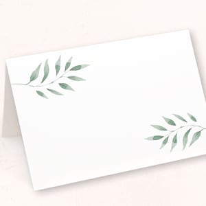 Plaatskaartjes / naamkaartjes / naamkaartjes voor bruiloften, Groen Eucalyptus om zelf te schrijven - DIY - Design 03 --- VERKOOP