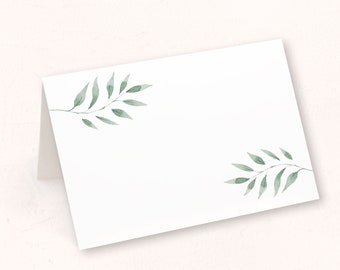 Tischkarten / Platzkarten / Namenskarten für Hochzeit, Greenery Eucalyptus zum selbst beschriften - DIY - Design 03