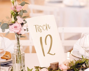 Pegatinas de vinilo para números de mesa - mesa de boda - DIY - en muchos colores y cinco tamaños diferentes - fuente 13 - POR PIEZA