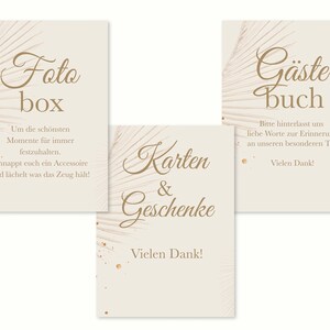 Diversos carteles informativos/avisos/rótulos/stands para la boda - 10 x 16 cm, impresos por ambos lados - Diseño No.52 - OFERTA