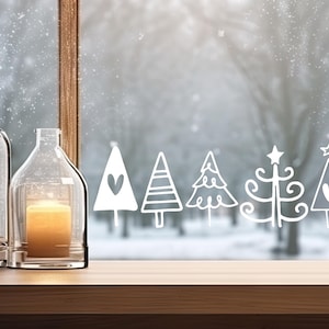 Stickers for Christmas decorations / Christmas trees / window stickers / lanterns in many colors - Set 3