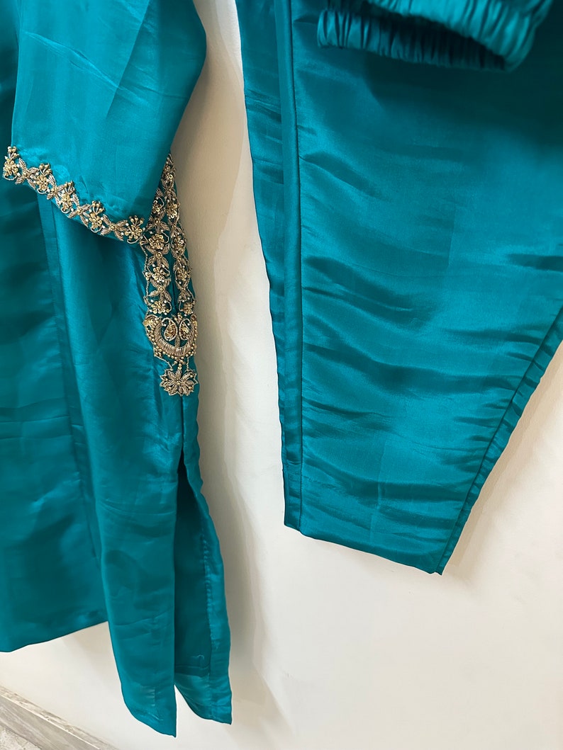 Custom Fit Diwali Special Festive Wear Zardozi Embroided Silk - Etsy
