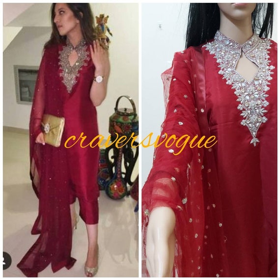 Punjabi Suits Heavy Wedding Wear Designer Indian Pakistani Salwar Kameez  Dresses | eBay