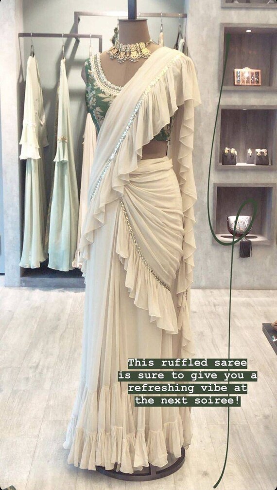 western frill saree