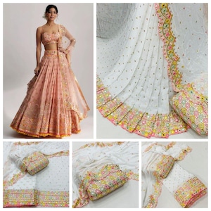 pink embroided designer lehenga/custom made bridal lehenga choli/indian mehendi sangeet lehenga choli/bridesmaid lehenga/wedding guest outfi