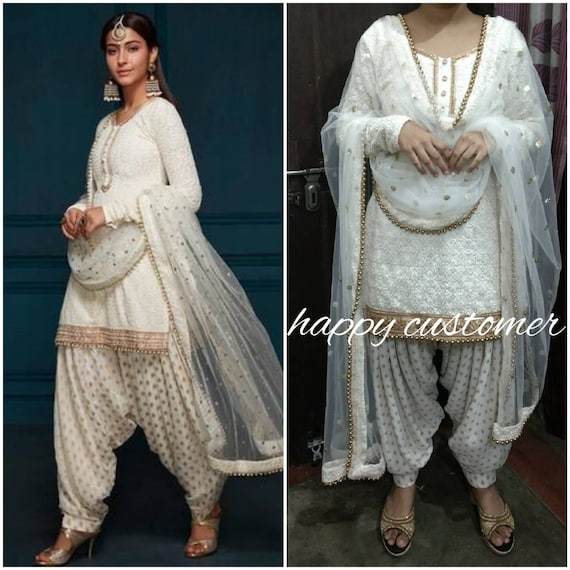 Buy Preferable Off White Color Designer Full Stitched Jacquard Silk Butti  Work Pent Salwar Suit For Wedding Wear | Lehenga-Saree