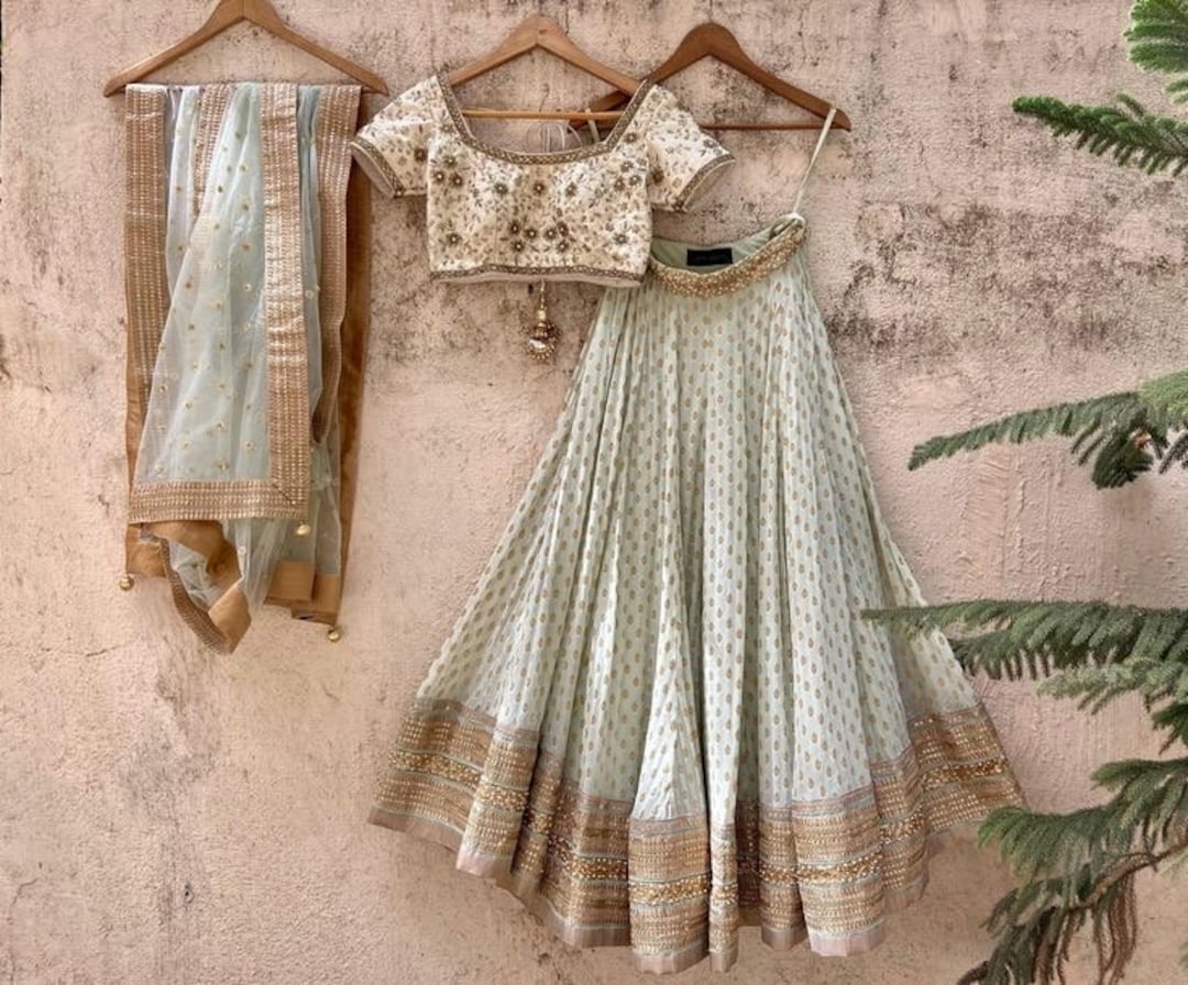 Beautiful Lehenga Choli-Mint Green