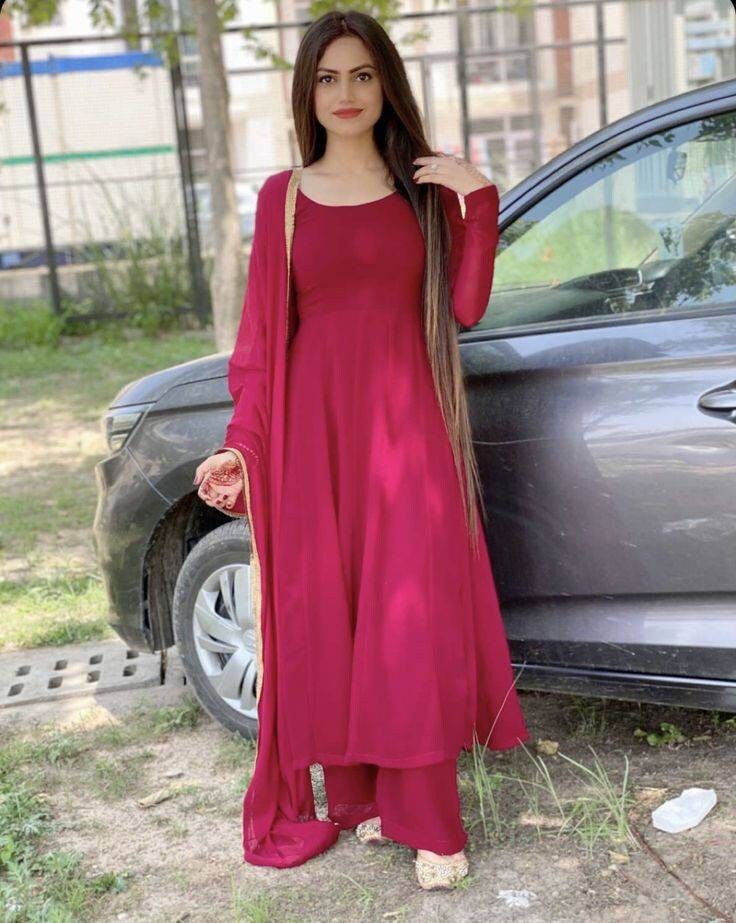 Hot Pink Indian Designer Anarkali 