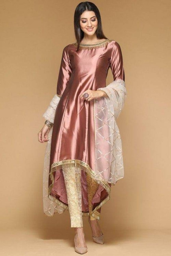 FORMAL PAKISTANI SHARARA PLAZZO KURTI PLAZZO SALWAR KAMEEZ WEDDING PUNJABI  SUIT | eBay