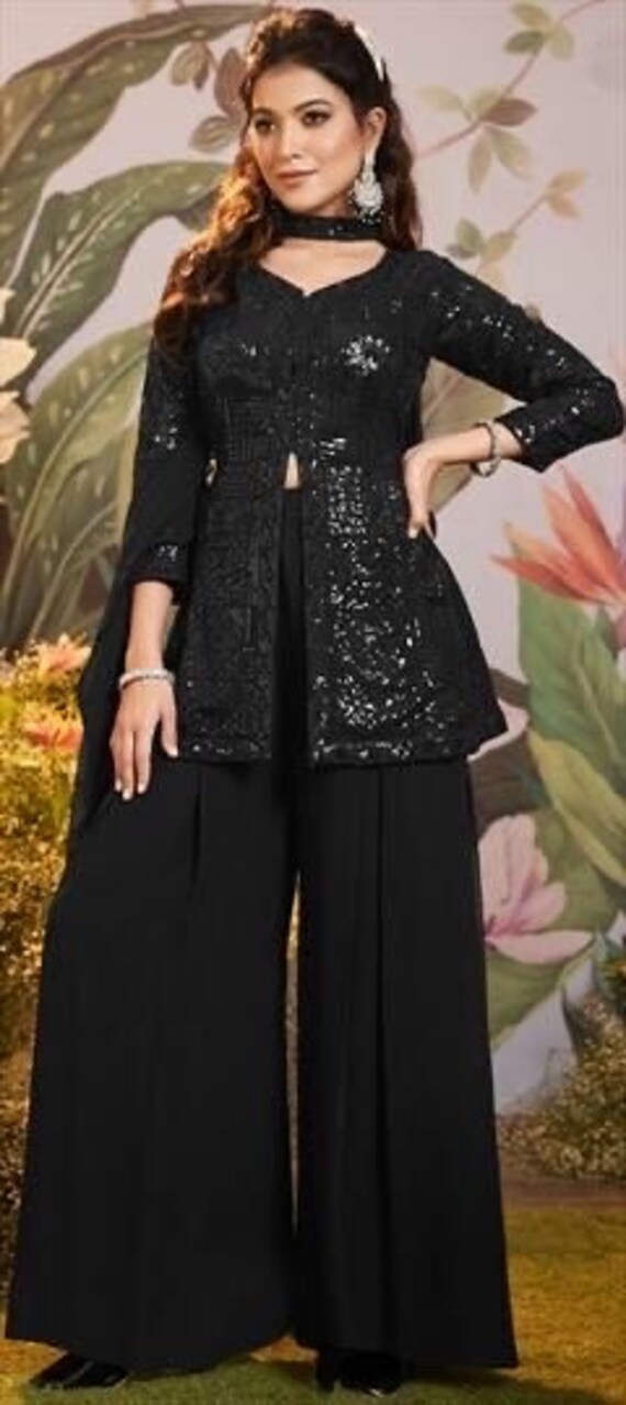 new look black peplum top