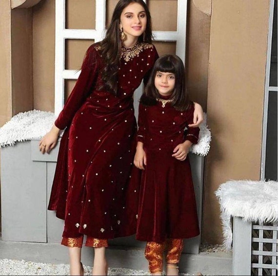 Latest Velvet Kurti Design, Stylish Velvet Kurti Dresses Design For Winter  Season