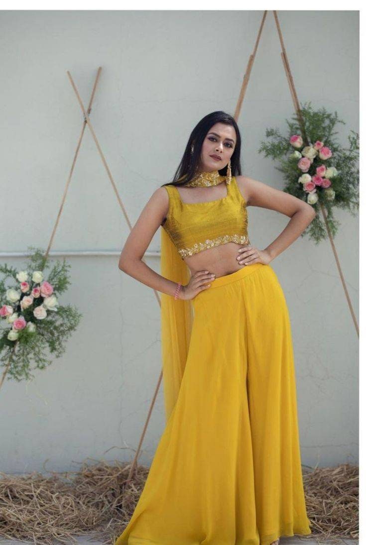 yellow western dress for haldi