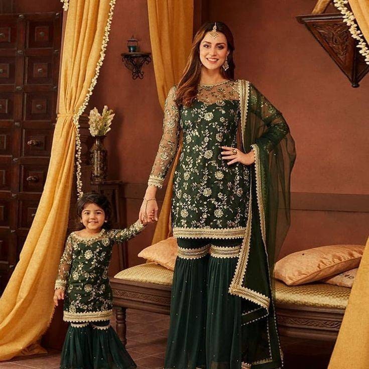 Mother Daughter Combo Lehenga Choli Sharara Dress Custom Made - Etsy New Zealand Mother Daughter Combo Lehenga Choli Sharara Dress Custom Made - Etsy New Zealand