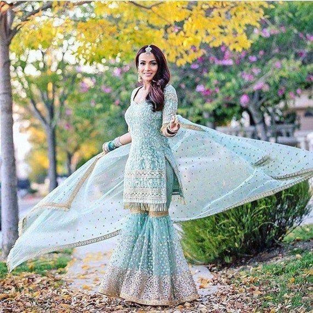 kurti plazo for wedding