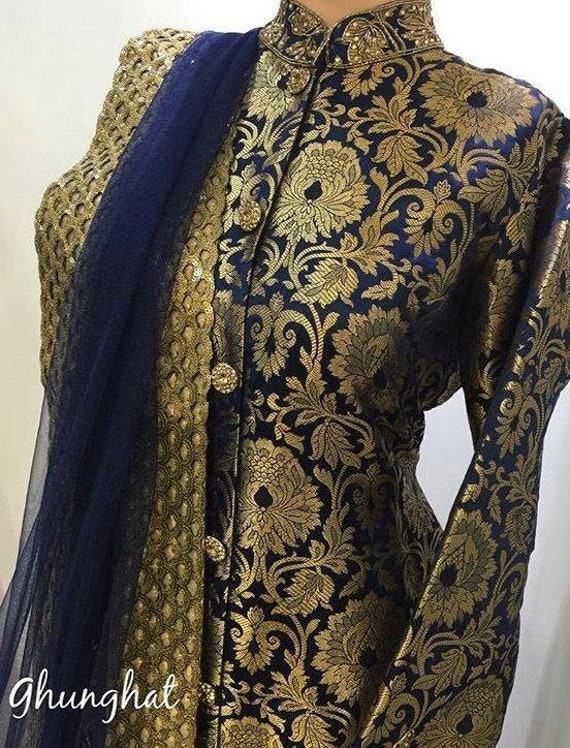 Pure Banarasee Designer Floor Length Gown Indian Pakistani Salwar Suit  Lehenga Pakistani Designer Anarkali Suit Anarkali Dress Lehenga - Etsy