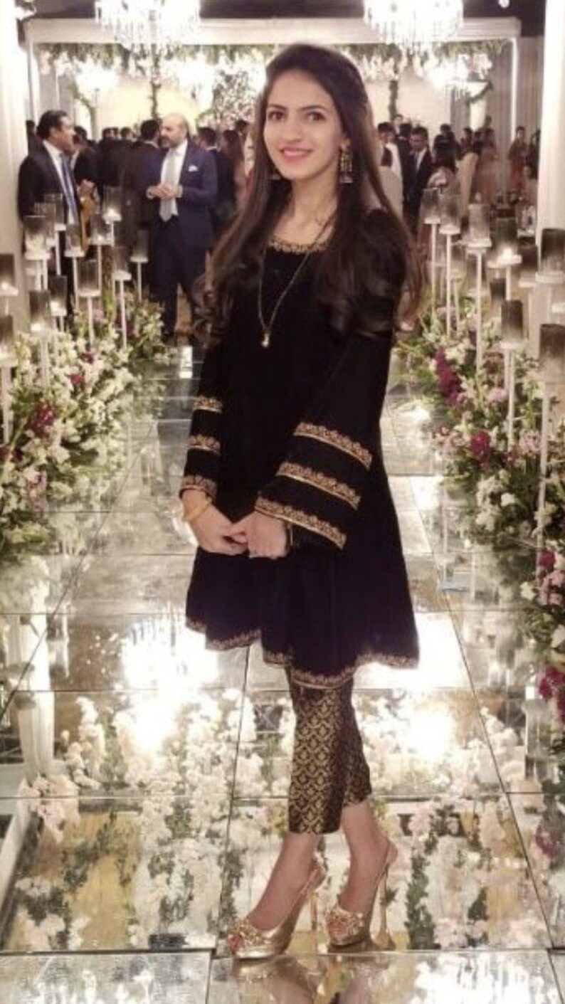 pakistani short frock with trouser