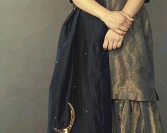 Shimmer Organza Salwar Suit: Handwork Dupatta, Festive Wedding Guest wear