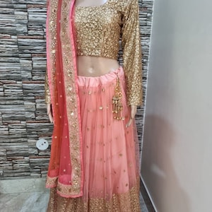 Fully stitched custom made lehenga choli designer party wear lehenga choli for reception sangeet mehendi ethnic traditional crop top lehenga