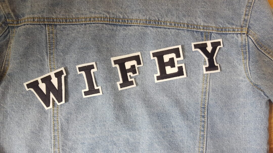 Patch WIFEY Letter Application Ironing Application Etsy