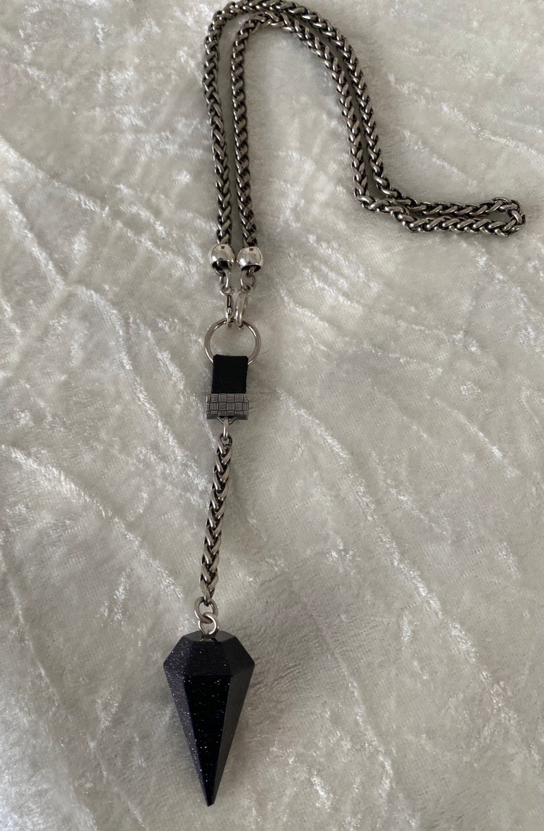 pendulum for therapists pendulum necklace-blue sandstone necklace