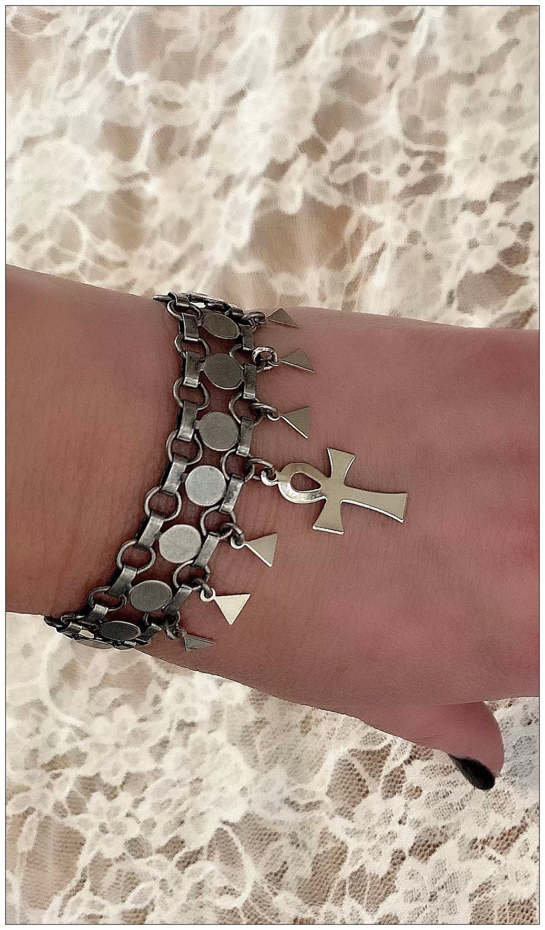 Egyptian Ankh Braceletmetal Braceletthe Symbol of Life Etsy