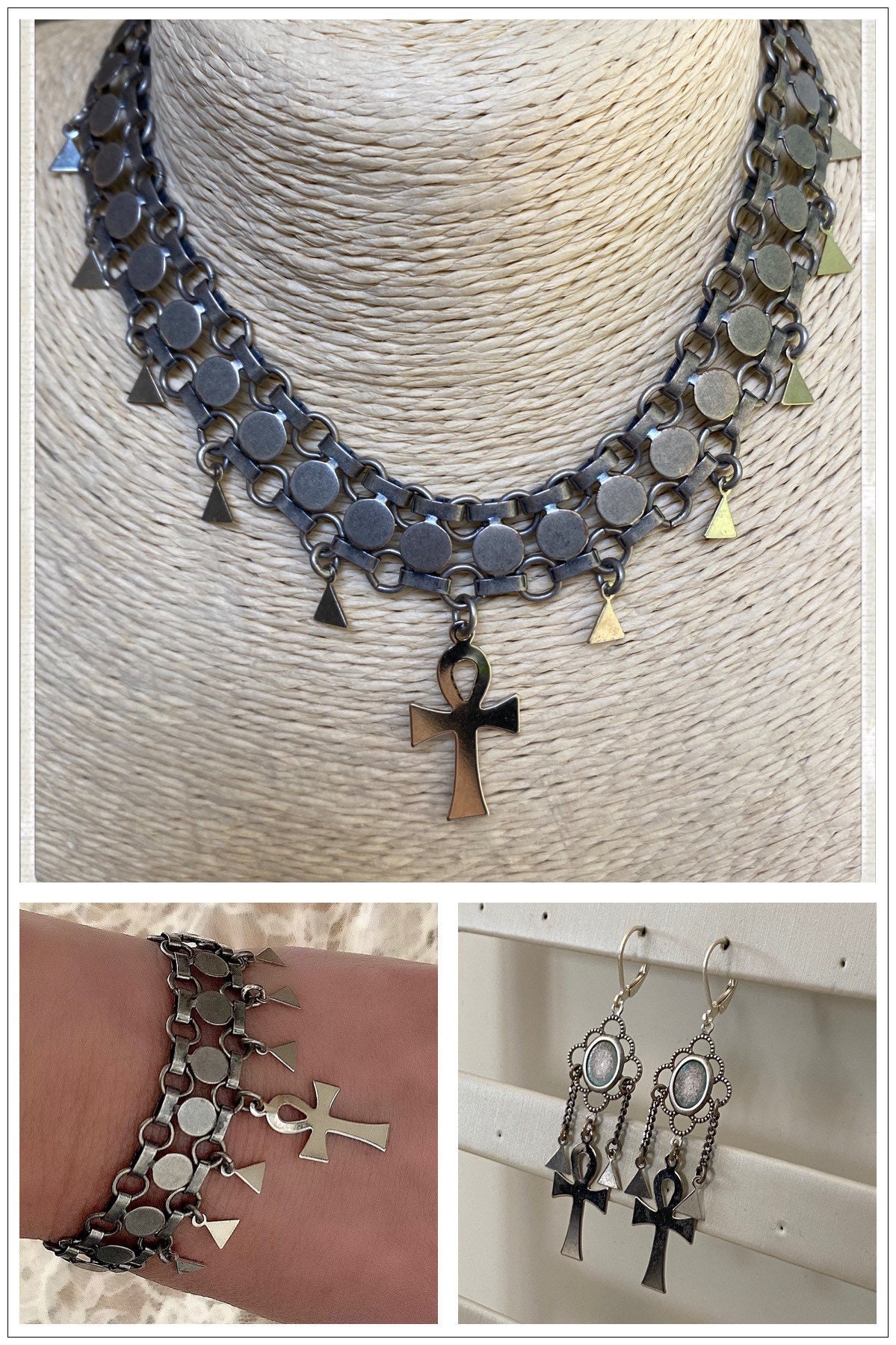 Egyptian Ankh Braceletmetal Braceletthe Symbol of Life Etsy