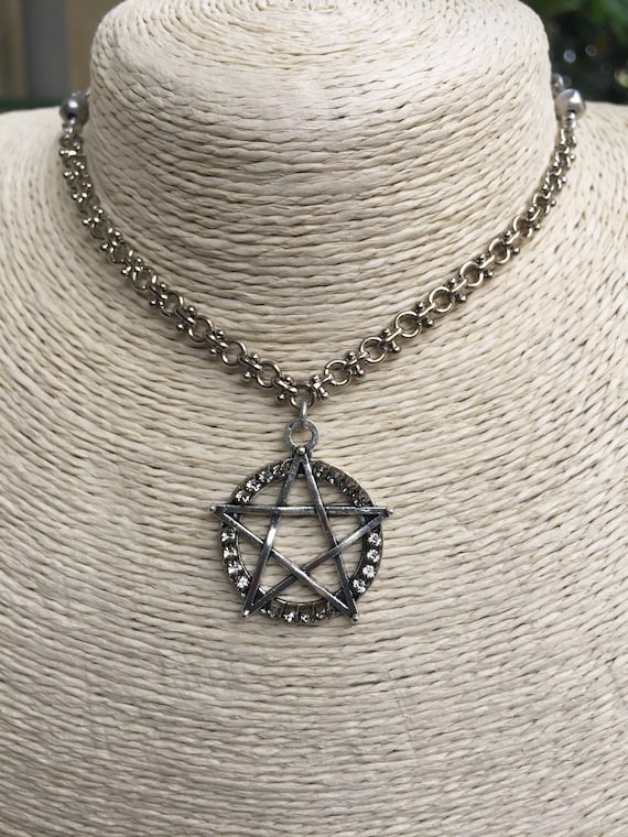 Diamond 2024 pentagram necklace