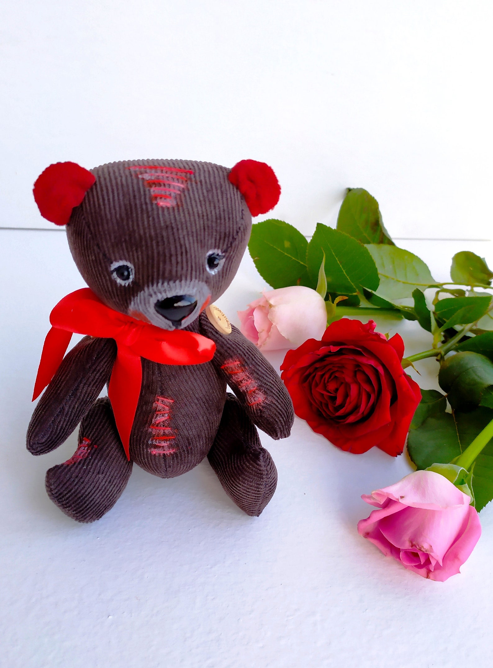 Little velvet bear Teddy 17 cm 6.7 inches Etsy