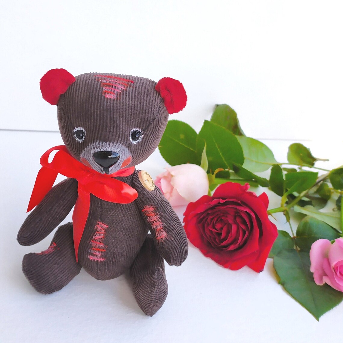 Little velvet bear Teddy 17 cm 6.7 inches Etsy