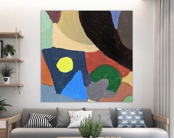 Large Abstract Geometric Painting / Original Contemporary Modern Wall Art / Acrylic Painting on Canvas / Minimalist Art