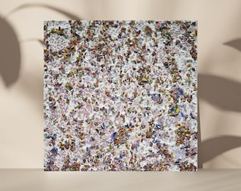 Original Heavily Textured Abstract Artwork - Wabi Sabi Colourful Minimalistic Modern Contemporary Painting