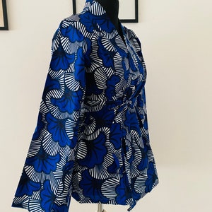 Gilet kimono en wax tendance style asiatique tissu au choix veste légère en wax veste tissu africain kimono en Wax Collection Capsule image 7