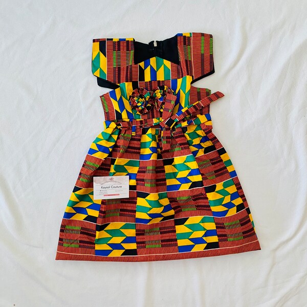 Robe en wax pour fille et bébé - robe africaine Bebe - robe princesse africaine