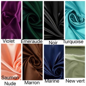 Bonnet de nuit en satin uni haute qualité bonnet protecteur Cheveux charlotte en tissu élastique super maintien choix de couleur image 8