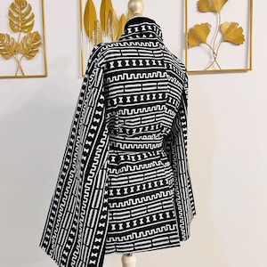 Gilet kimono en wax tendance style asiatique tissu au choix- veste légère en wax- veste tissu africain- kimono en Wax - Collection Capsule