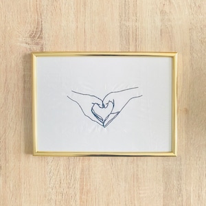 Original gift - women&#39;s embroidery picture - wall decoration - fabric canvas - family gift - drawing picture - portrait - embroidery