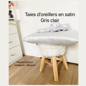 Taie doreiller en satin, taies doreillers en satin, protège les cheveux, soin des cheveux, soin du visage, taie doreiller ultra doux image 5