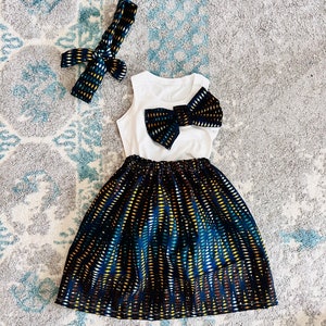 Babymeisjesset in wasrok + strik bovenaan + hoofdband Pap Girl handgemaakte kinderschaatsrok