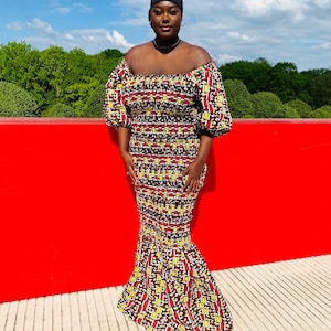 Robe en pagne avec elastique hotsell