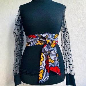 Dames riem in wax bloem stof 100 katoen authentieke en originele creatie