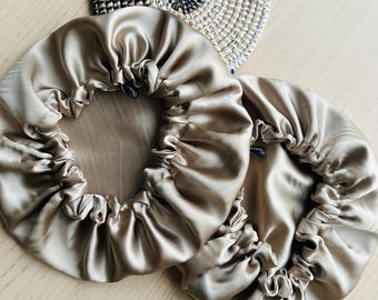 100 % Maulbeerseidenhaube 19 Momme | Öko-Tex-zertifiziert | Handgefertigt | Doppelseitige Seidenhaube in verschiedenen Farben | Seidenhaube