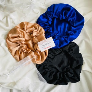 Satin Schlafmütze & Turbanhaube Für Damen & Kinder – Seidig Weich, Atmungsaktiv & Stylisch