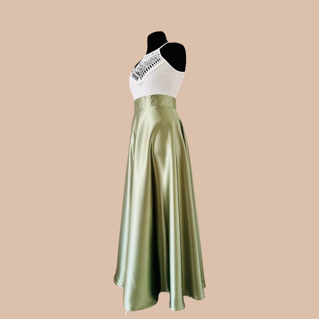 Jupe D'été Per Una Taille 14 – Verte à Paillettes, Longueur Genou, Occasion