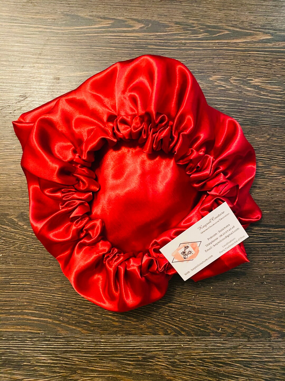 Red Night Cap Night Cap in Plain Satin Red High Quality Protective Cap Hair Charlotte ...