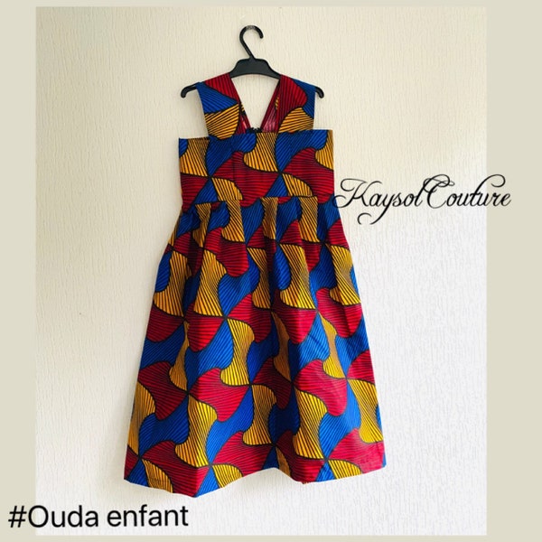 robe pour enfant en wax- robe bébé en wax- robe en wax- tissu Wax au choix